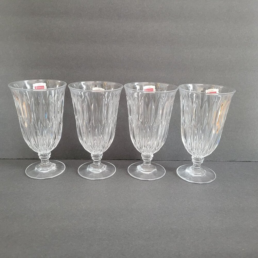 Fostoria Kimberly 24% Lead Crystal Water Goblets Set Of 4